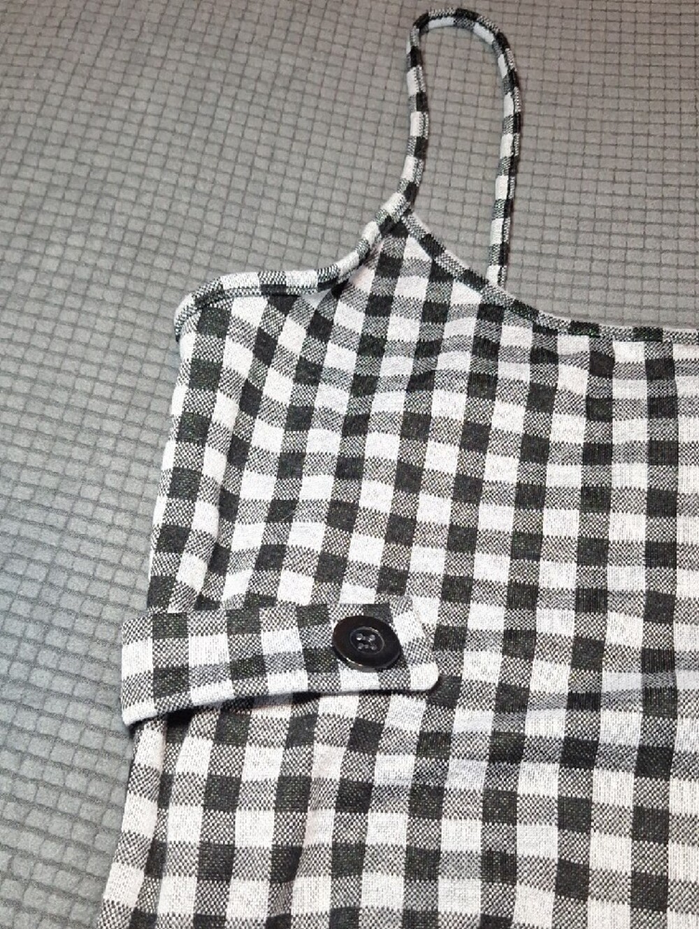 Rue21 Black and White Gingham Spaghetti-Strap Mini Dress - Picture 3 of 7